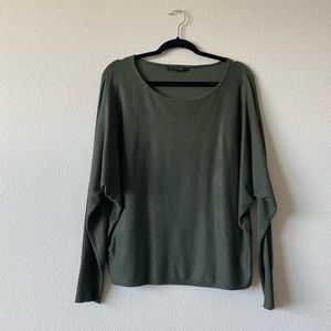 Army green sweater